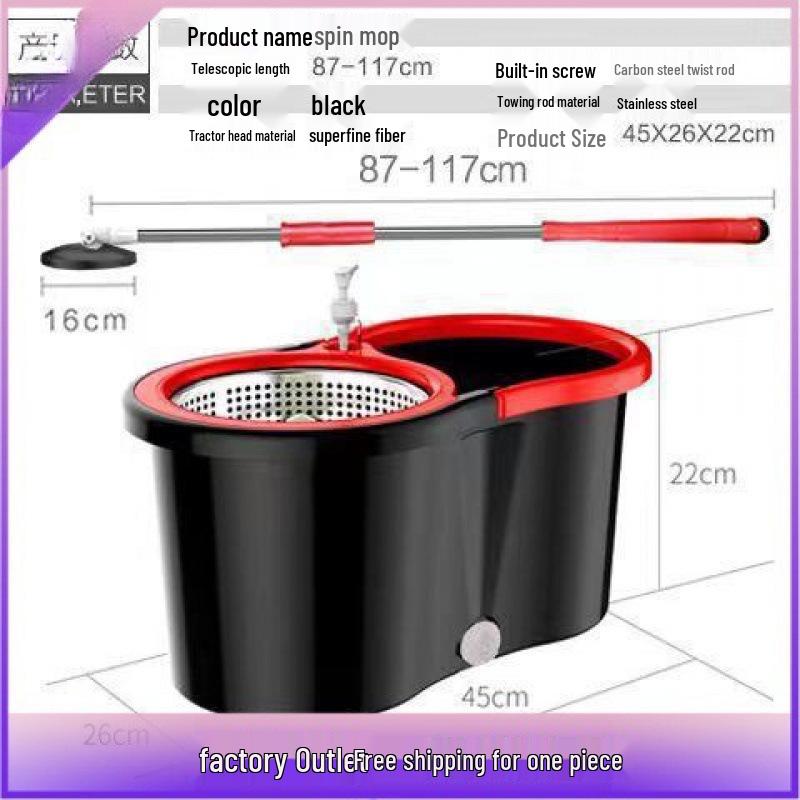 Thickened Double Drive Rotating Mop Bucket Set for Household Cleaning