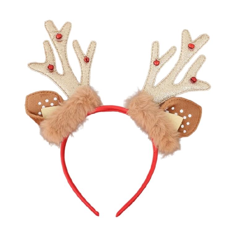Festival Hirschgeweih Haarschmuck Sicherer Kunststoffrahmen Und Samtbezug Klingelnde Glöckchen Für Weihnachtsaktivität