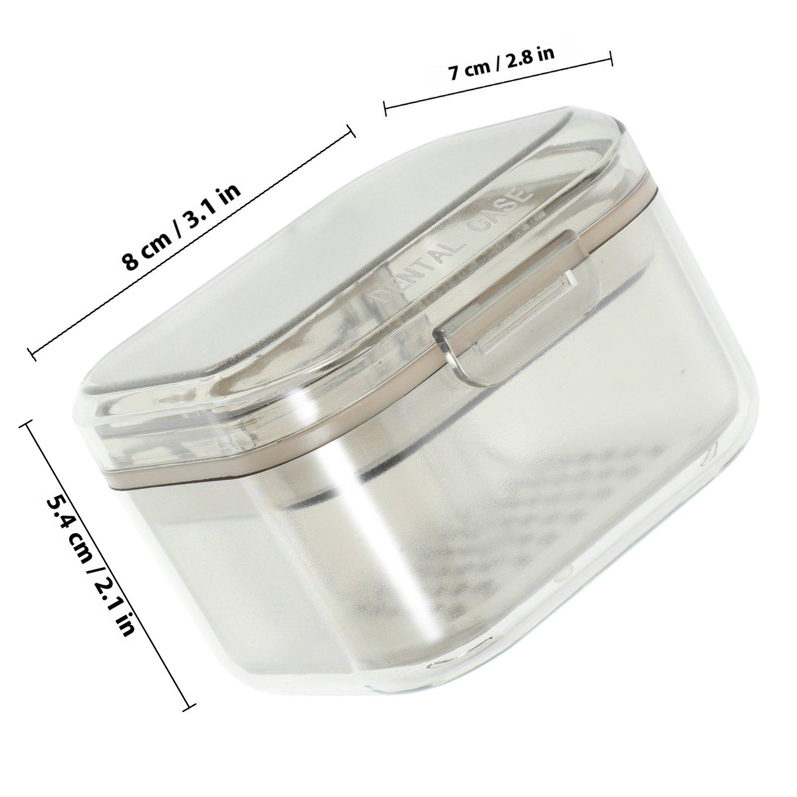 

Orthodontic Denture Storage Box Plastic Portable Lightweight Cover Design Retainer Case Travel Braces Holder False Teeth чёрный