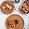 Homeglen Japanese Style Round Solid Wood Serving Tray