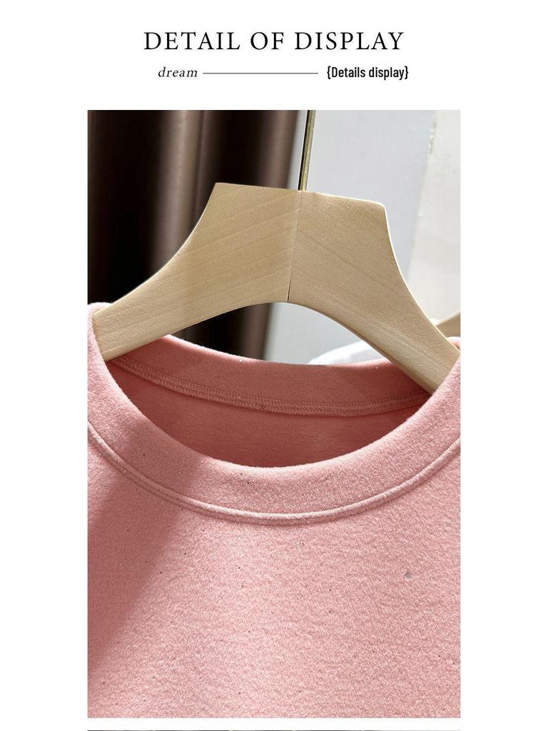 Women's Double-Sided Brushed Thermal Short-Sleeve Slim Fit Round Neck Base Layer Top 2026