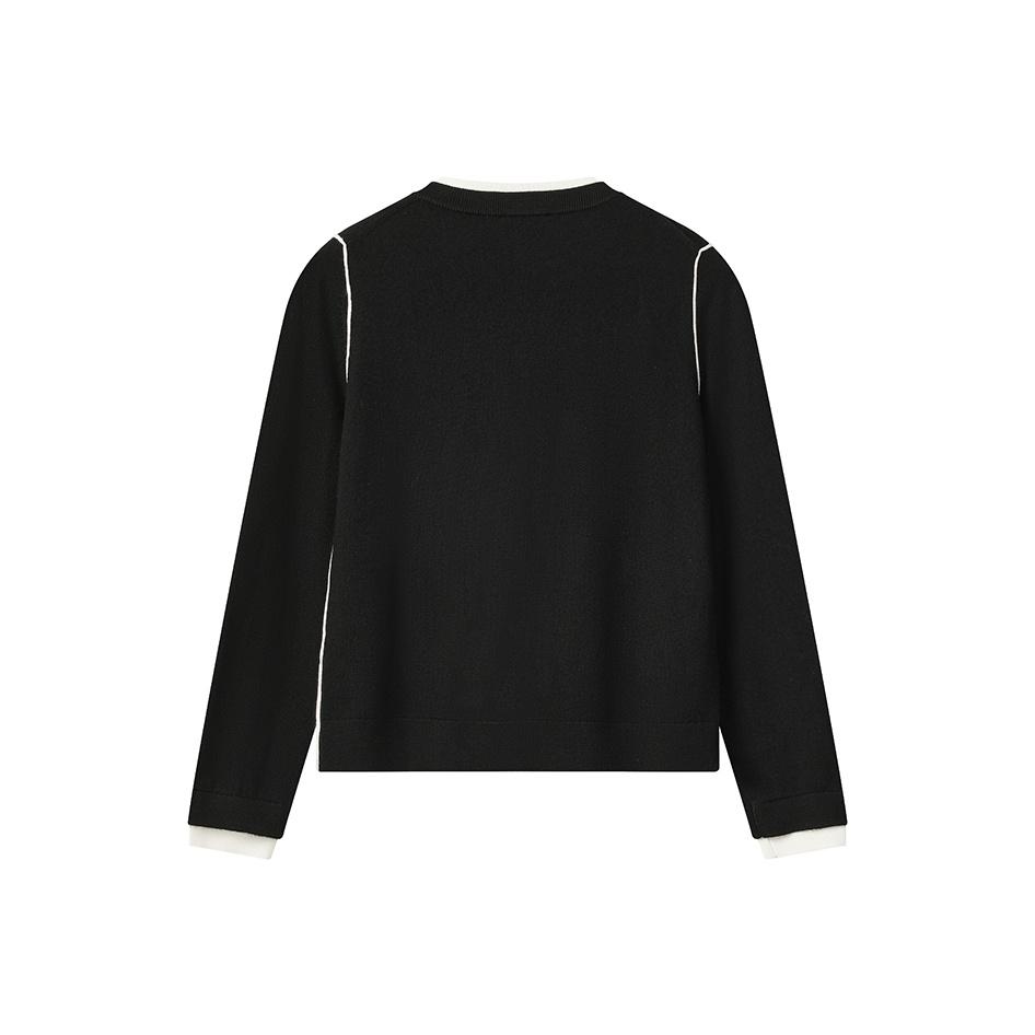 Fila White Simple Casual Versatile Knit Pullover Sweater Women Sweater F11W543403FBK