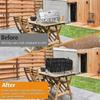 Home Gas Cooker Cover, 600D PVC Storage Cover for Portable BBQ Unit, 25 X 18 X 15 Size for Yard Shelf Use and Mobile Cooking Storage