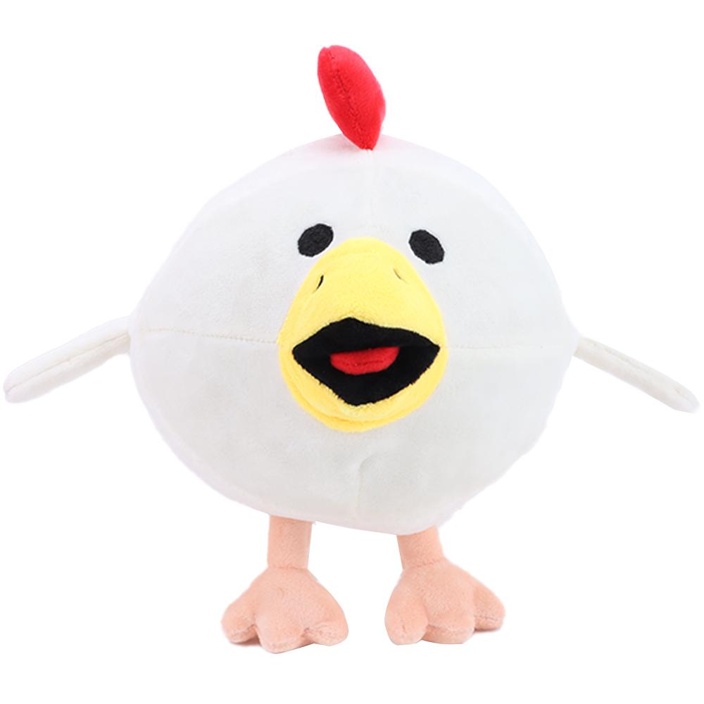 Cute White Chicken Gun Chick Plush Toys Movie Stuffed Animals Cute Soft Stuffed Chook Plush Dolls For Kids Fans Birthday Gifts