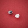 S925 Sterling Silver Irregular Polygonal Spacer Beads - Chinese Style Jewelry Accessories for DIY Bracelets and Weaving.
