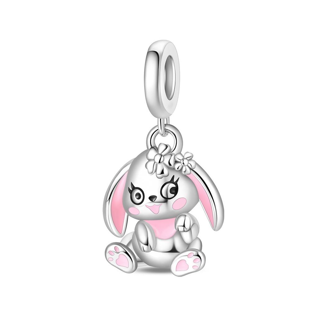 925 Silver Charm One-Eyed Little Monster Bead Rabbit Koala Pendant Bead DIY Jewelry Accessories Bracelet 2026