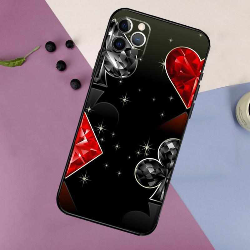 Pik-Ass Poker Handyhülle Für iPhone 17 Air 16 14 13 12 11 15 Pro Max 13 mini 15 16 Plus 16e Bumper Hülle