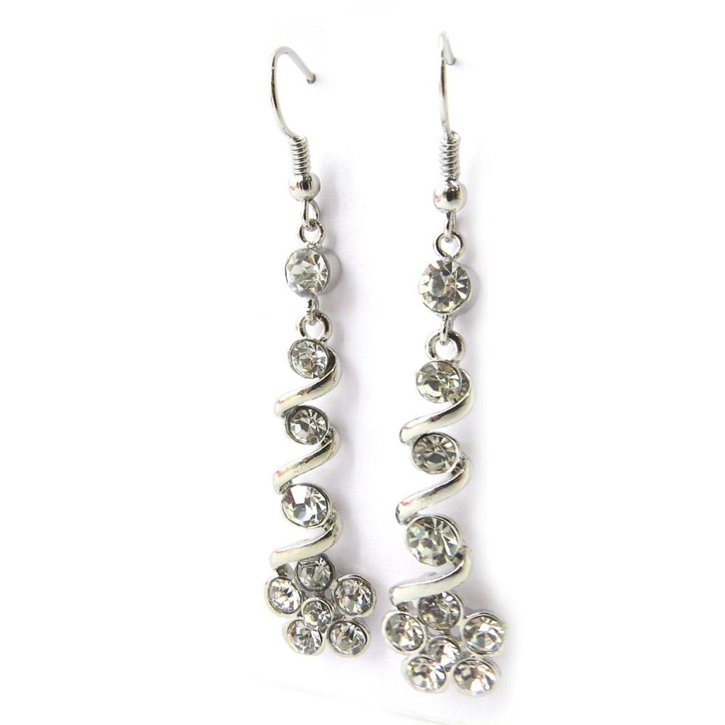 Les Trésors De Lily [N3711] - Designer Earrings 'Sissi' Silver White