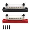 M6 Car Terminal Block Negative Bus Bar 12V 150A Terminal Block 1/4" Power Distribution Block M8 Termianl Bus for Automotive Boat