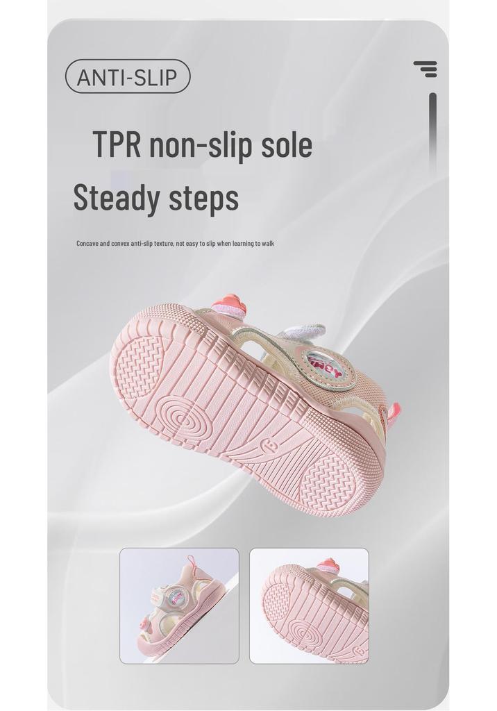 2025 Summer Infant Girls' Microfiber Anti-Collision Walking Sandals