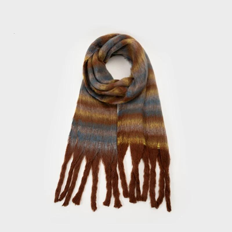 Women's and Men's Korean Style Mohair Shawl Scarf - Thick, Warm, Autumn/Winter Accessory