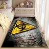 Hazard Warning Symbol Design for Unique Home Decor Suitable for use as an anti-slip game mat for living room and bedroom sofas