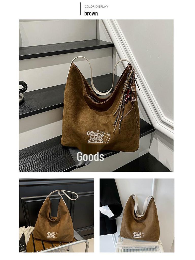 Wildleder Damen Retro Umhängetasche - Vielseitige Herbst/Winter High-End Mode Tragetasche