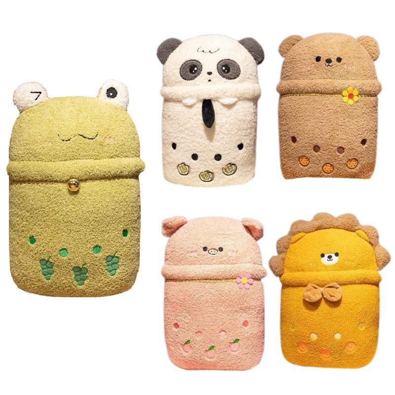 New Cartoon Animal Milk Tea Plush Pillow Blanket Two-in-one Blanket For Warmth And Comfort Perfect For Girls' Sleep Panda Design