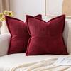 Herbst Rost Dekorative Kissenhülle für Sofa Bett Akzentkissenhülle Breitseitig Gestreift Patchwork Weiche Cord Kissenbezüge