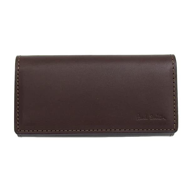 Paul Smith Men's Key Case with 4 Key Rings, Multi-Stripe Leather, PSC482 (CHOCOBrown) [Used]