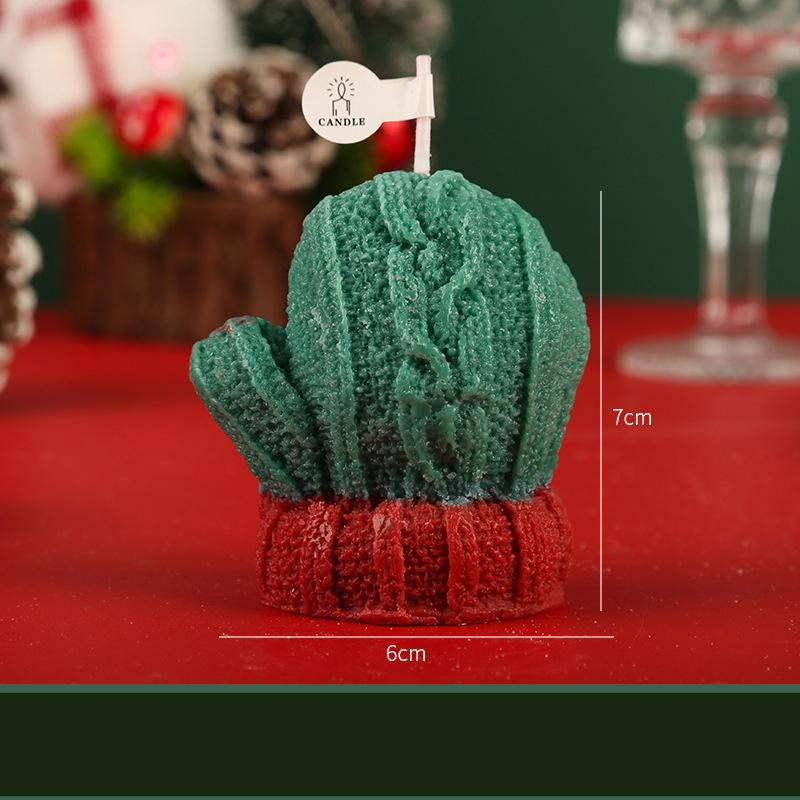 Christmas Candle Gloves Scented Candle Festival Gift Smoke-Free Candle Fragrance Christmas Creative Decorative Accessories