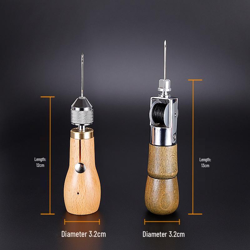 Leather Hand Stitcher & Sewing Machine Kit: DIY Cowhide Leathercraft Tools, Equipment, Diamond Awl, Hand Sewing Awl