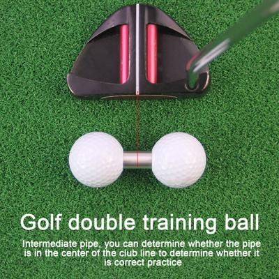 Trening golfowy Podwójna piłka z rurką Trener do układania równowagi Podwójna piłka Pomoc treningowa Narzędzie Akcesoria golfowe Mężczyźni Tata Mąż Prezent