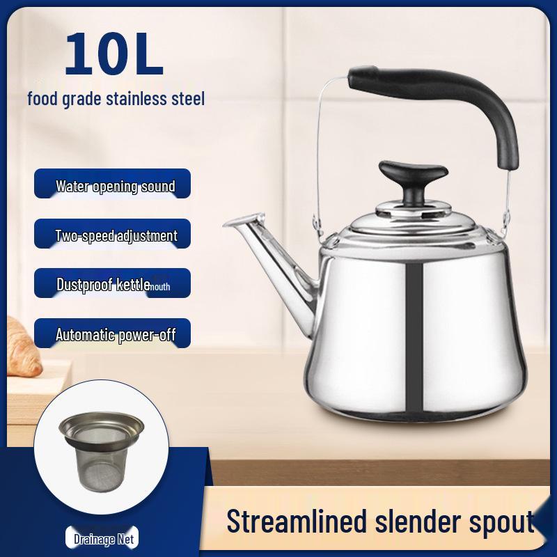 Stainless Steel Whistling Kettle for Induction & Gas Stoves - Large Capacity