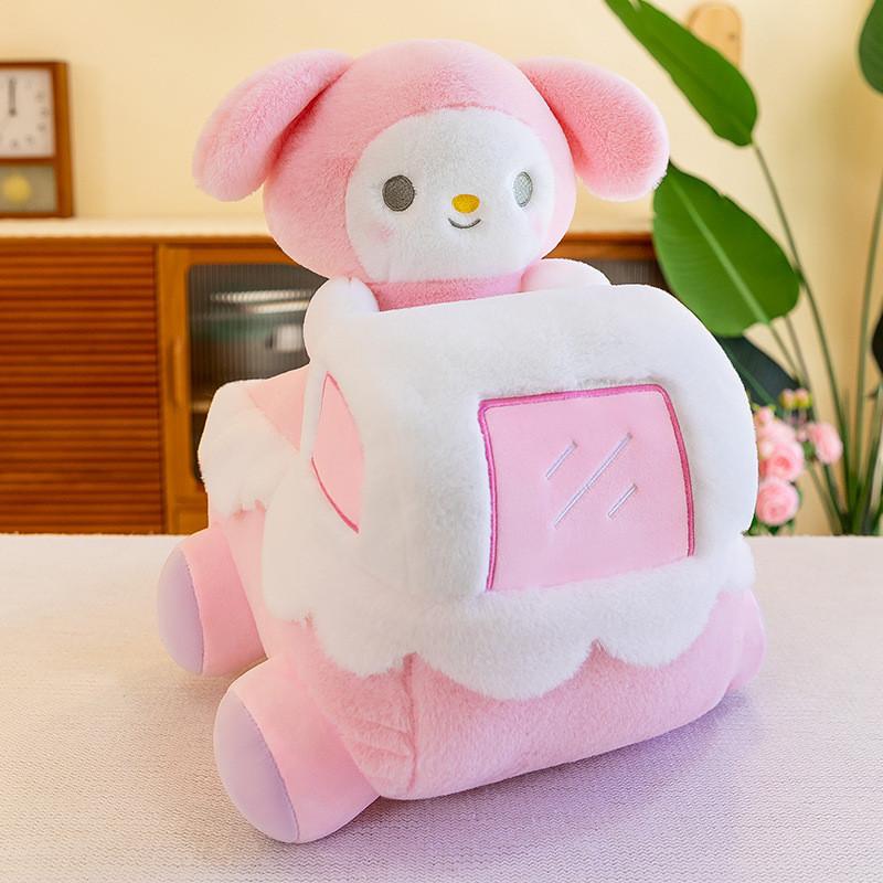 Yellow Cartoon Rabbit Plush Toy Car Doll Stuffed Animal 32*30*45 Size) Pp Cotton Filling