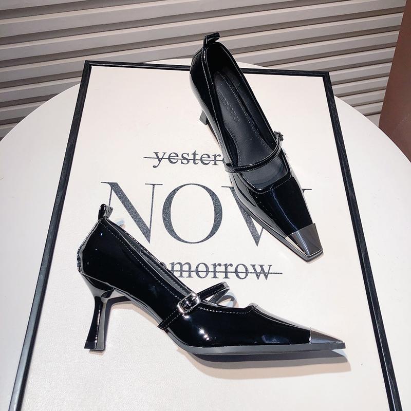 Designer Pointed Toe Women Mary Jane Shoes Fashion Shallow Slip On Shoes Spring Autumn Wedding Party Shoes