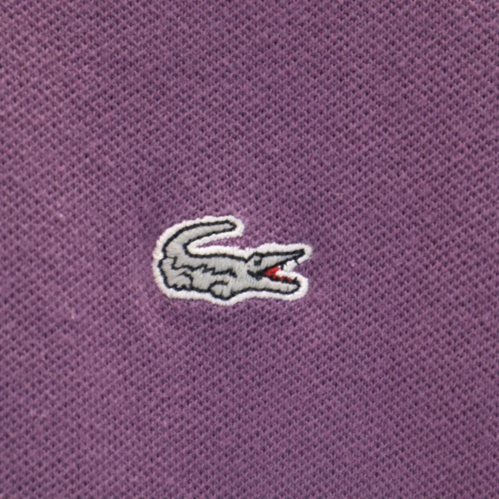 Lacoste Made In Japan Short Sleeve Button Down Polo Shirt 2 Purple Fawn Men's Used