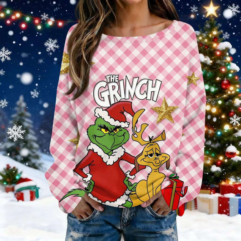 Christmas Sweatshirts For Women Knit Sweater Cute Shirt Fall Crewneck Pullover Tops