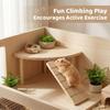 Hamster Playground Wooden Climbing Ladder Wooden Hamster Cage Accessories for Gerbil Mouse Mice Small Animal Ferret Squirrel