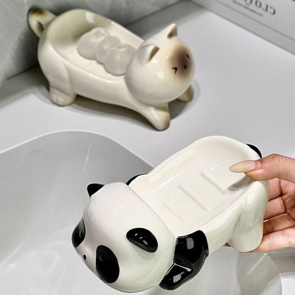 Cute Soap Holder Cartoon Soap Dish Bathroom Accessories Bathroom Storage Rack Bathroom