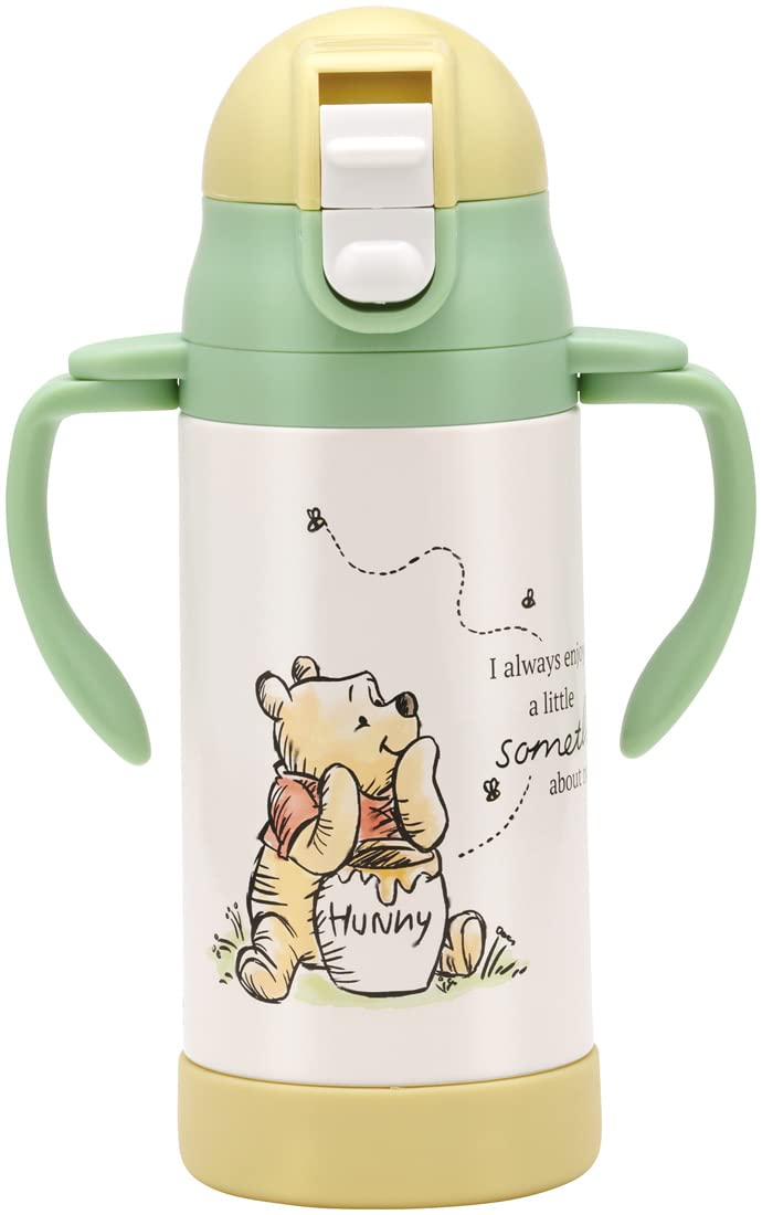 

Skater (STWM3N-A) Double-Handled Stainless Steel Water Bottle with Straw, Baby Mug, Disney Winnie the Pooh Picnic Design, 350ml, for Girls