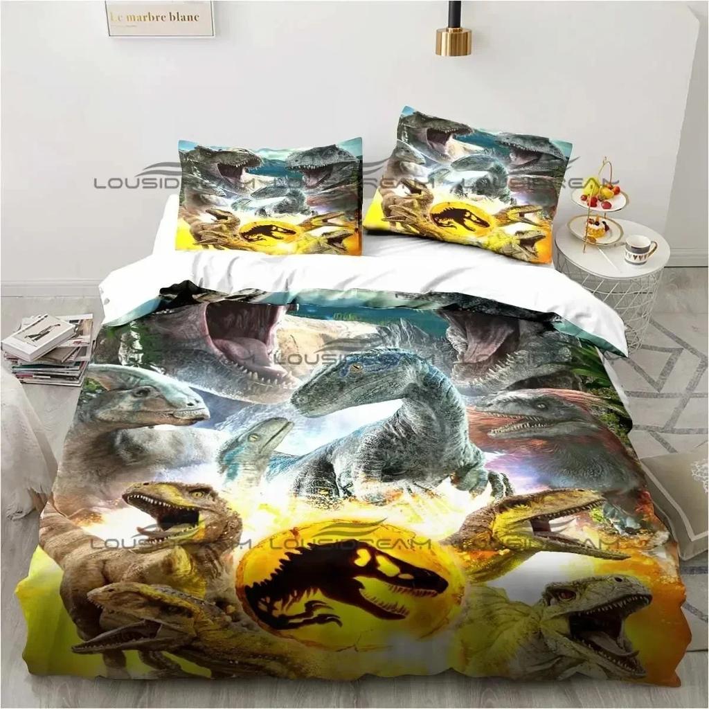 Comforter Jurassic Park Bedding Set 3D Printed Suitable For Bedroom Kids Home Textile