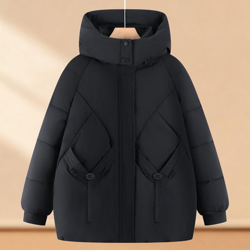 

Жіночі зимові пальто великих розмірів 4XL-8XL для жінок середнього віку, елегантні парки оверсайз з капюшоном, теплі та товсті 8XL чорний