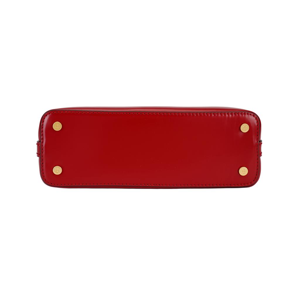 Tory Burch Britten Double T Logo Hardware Leather Shoulder Crossbody Bag Small Women Handbags Red 142622-600