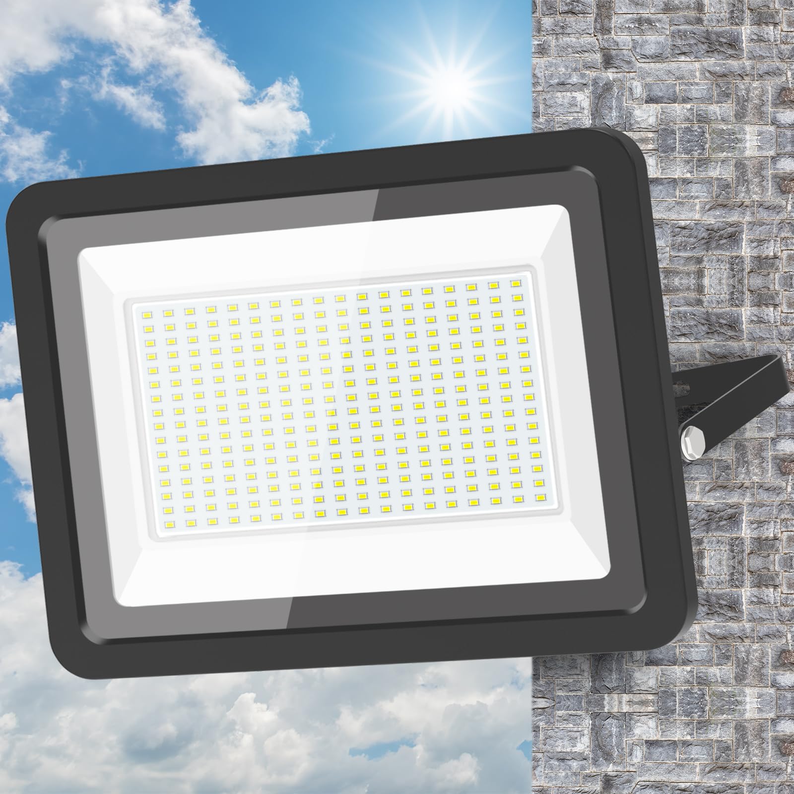 

Thin and KIWEN LED Floodlight 400W 40000LM Daylight Floodlight LED Light Outdoor IP66 Waterproof Heavy Rain Compatible Work Light LED 100V Compatible