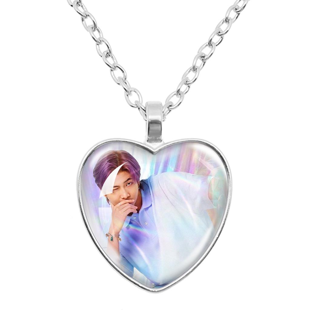 BTS Heart-shaped Necklace, BTS Pendant, Jewelry, K-pop ARMY Fan Gift.