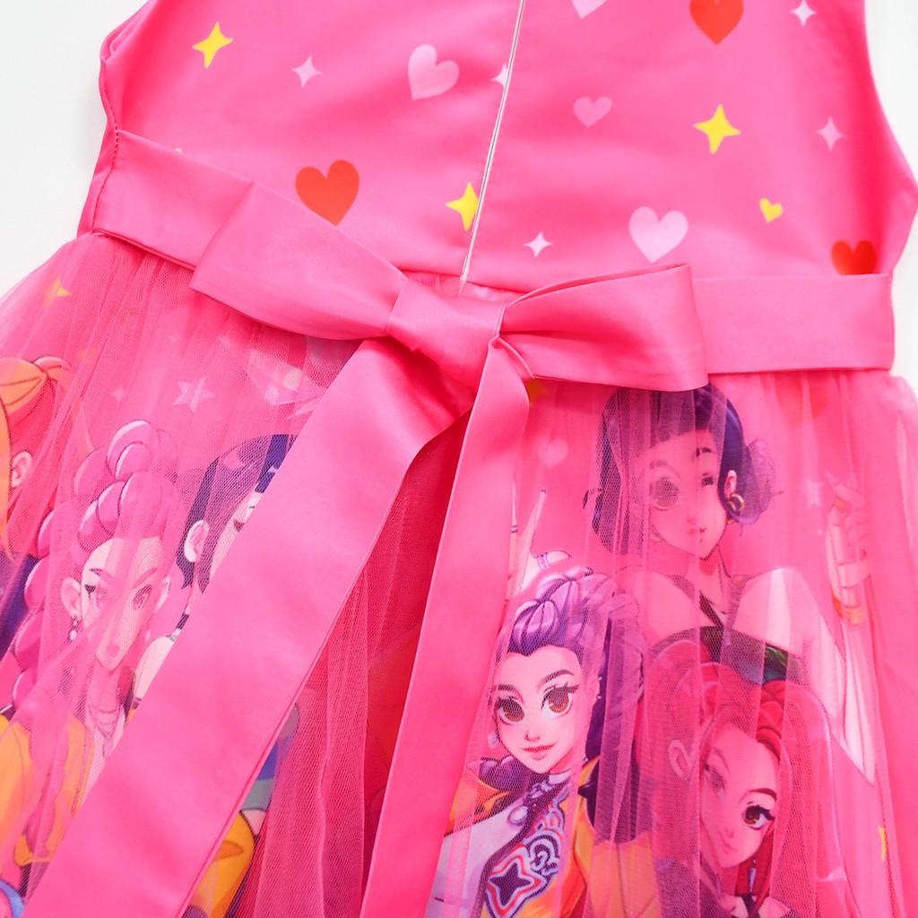 82991 Abito a rete con volant irregolari stile Kpop per ragazze, ispirato a Demon Hunters