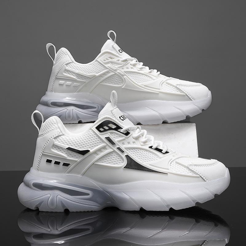 Sneaker Herrenmode neu atmungsaktives Mesh dicke Sohle erhöhend lässige kleine weiße Schuhe Teenager Darth Vader Dad Shoes