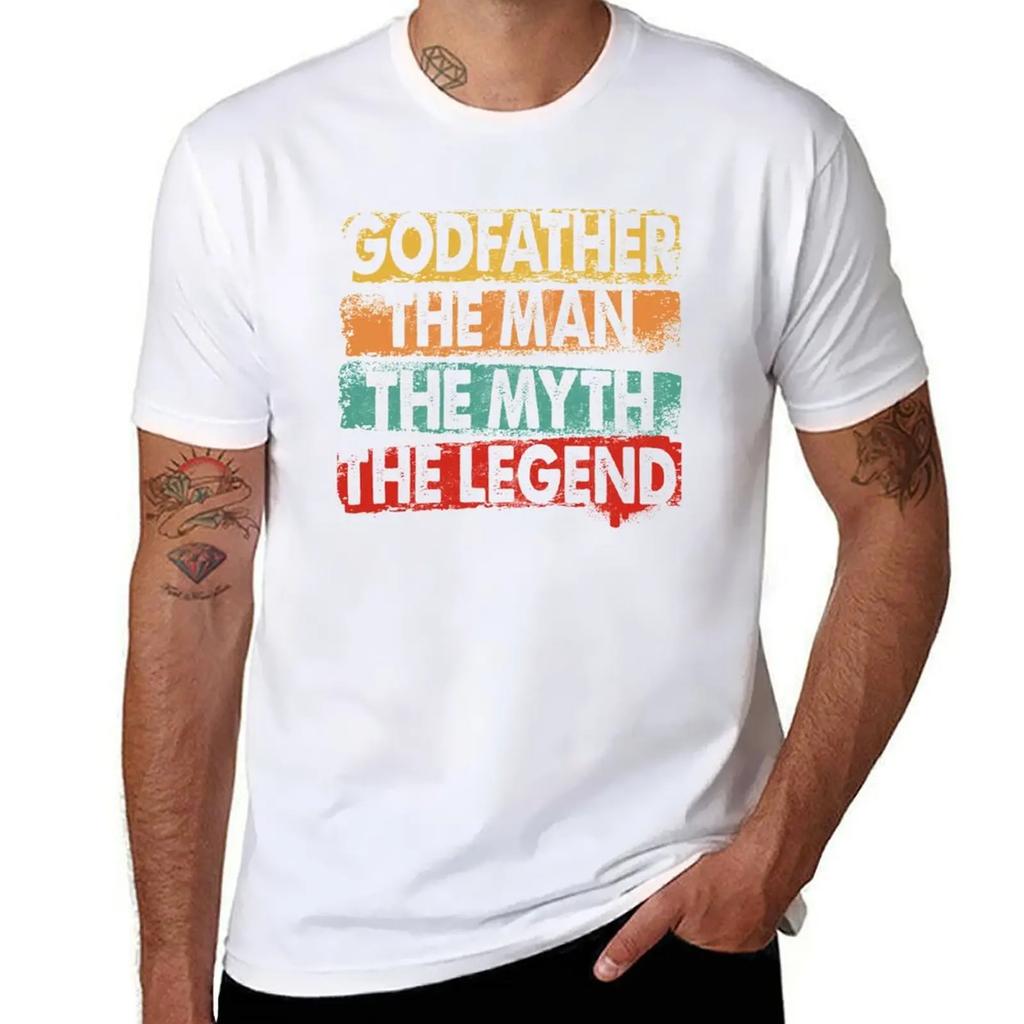 Godfather The Man The Myth The Legend Vintage T-Shirt Plus Sizes Cheap Stuff Mens Shirts Graphic Tee