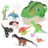 Large Portable, Tyrannosaurus Rex Storage Box Set, Backpack Dinosaur Head Simulation Animal Model Toy.