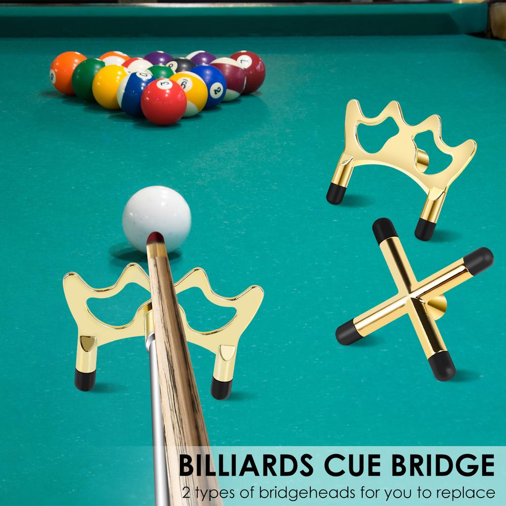 1 Set Retractable Billiard Bridge Stick Telescopic Billiards Pool Cue Bridge Stick with Replaceable Bridge Head Expandable Pool
