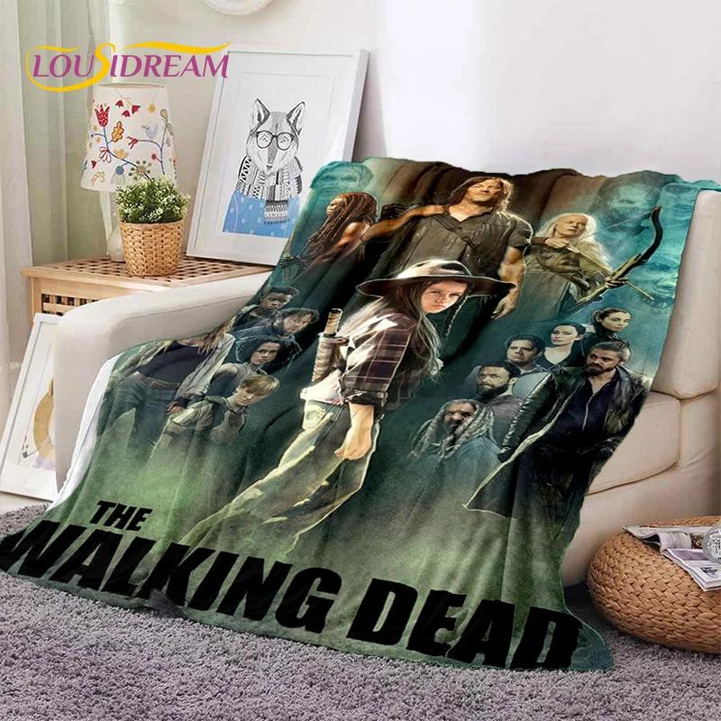 The Walking Dead Lincoln TWD Miękki Flanelowy Koc na Łóżka Sypialnię Kanapę Piknik, Koc Rzutowy do Okrycia na Zewnątrz Rekreacja Drzemka Prezent