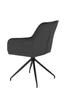 Upholstered Swivel Chair ELDO Velvet Dark Gray