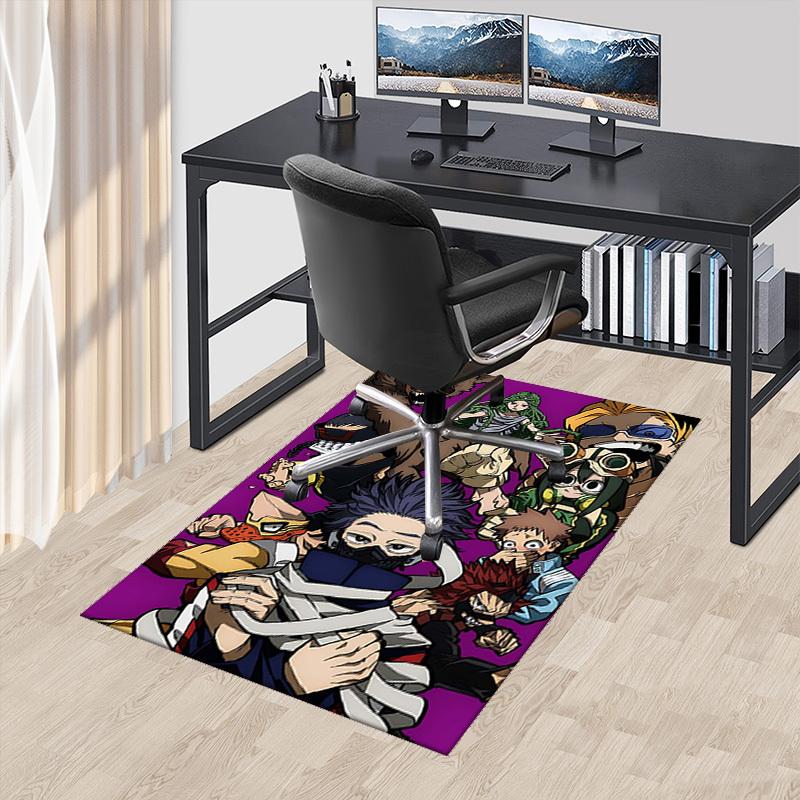 

1pc My Hero Academia Theme Chair Mat - Anime Cartoon Design Office Rug, Anti-Slip Carpet for Desk, Suitable for Home Decor, Living Room, Bedroom, Game 60cm by 90cm