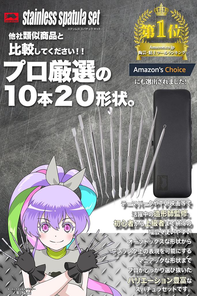 Aurochs Stainless Steel Spatula Set for and Sculpey 10-Piece Clay, Putty, Figures,