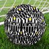 Black And White Stripes With Star Printed Size 5 Soccer Balls, High-Quality, Anti-Slip, Protective Football, A Unique Gift ,Birthdays,Christmas Gifts
