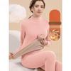Thermal Underwear Sets for Women Mid-high Collar Winter Warmth High Stretch Base Thick Velvet Tops Trousers Seamless Lingerie