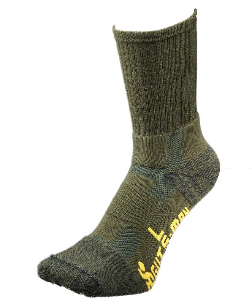Gutsman Pile Strong Set 40km March Training Mountaineering Size OD Socks, 2-Pair (PS-01), Socks, Heavy-Duty Socks, 23-25cm,