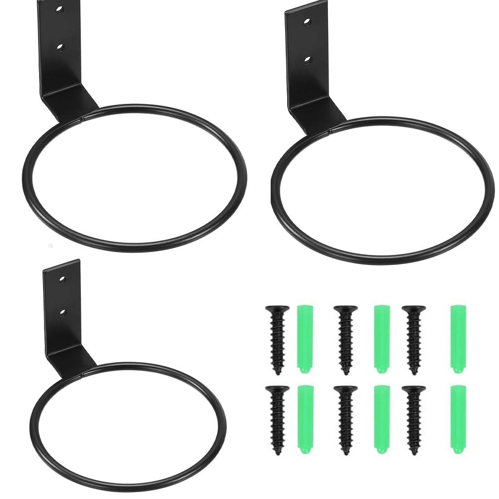 Modern Iron Wall Mounted Plant Holder Stand Elegant Flower Pots Rings Planter Hanger for Indoor Outdoor Balcony Use