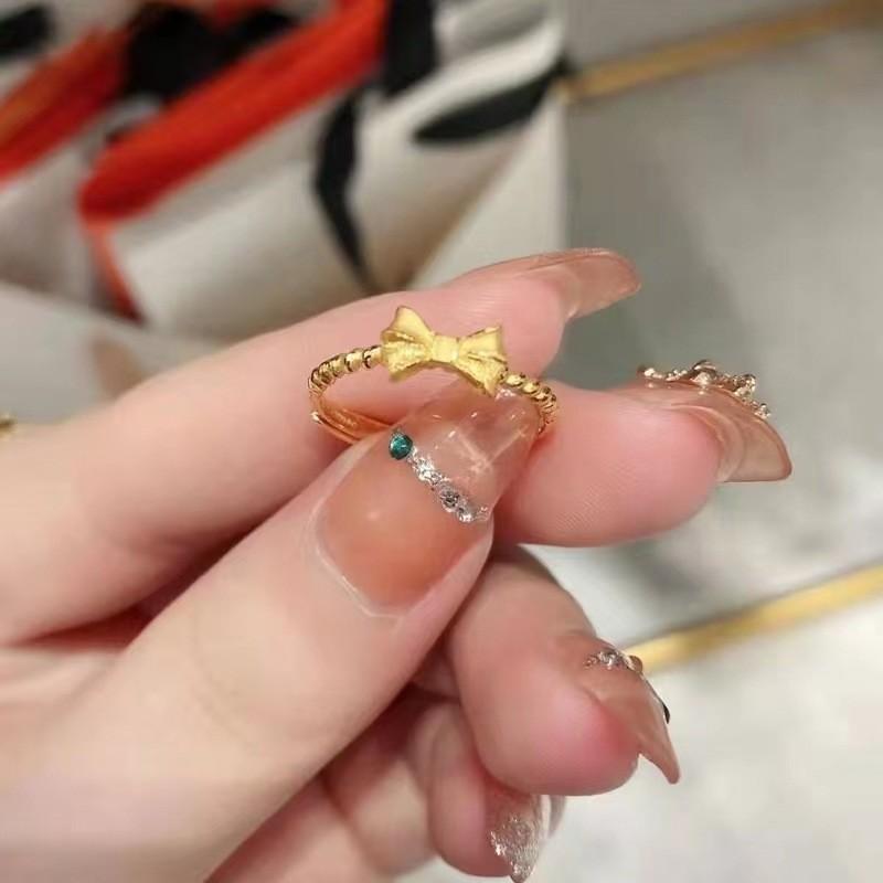 2022 Stunning New Style Brass Gold Plated Women Butterfly Ring Geometric Design For Lovers Nature